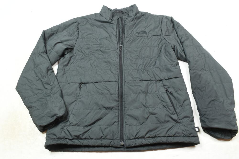 The North Face Bombay Jacket Mens Medium Gray Long Sleeve Full-Zip Insulated